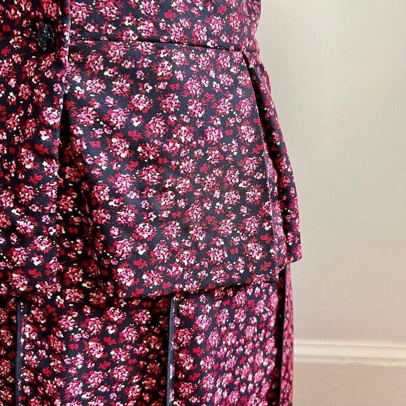 Vintage Y2K Danny & Nicole Floral Peplum Blouse with and Midi Aline Skirt Set 14 - Picture 9 of 15